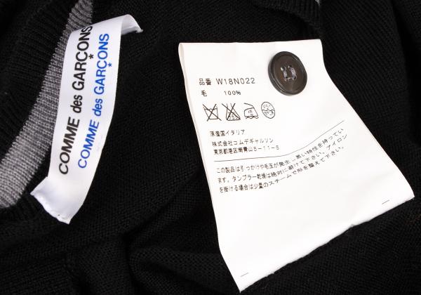 COMME des GARCONS Wool Knit Cardigan Black Size M