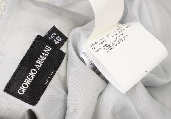GIORGIO ARMANI Cracked Lamb Leather Jacket White Size 40