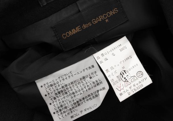 COMME des GARCONS Wool Side-Slit Design Jacket Black Size M