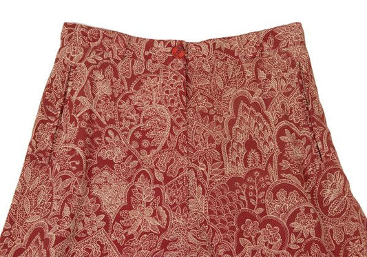 GIORGIO ARMANI Botanical Print Shorts Red-Beige Size 40