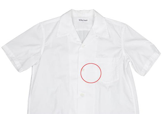 Y's for men Open Collar Short Sleeve Shirt White Size 3