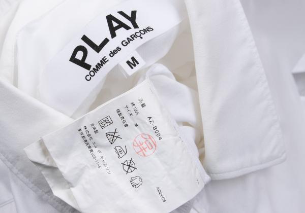 PLAY COMME des GARCONS Heart Patch Long Sleeve Shirt White Size M