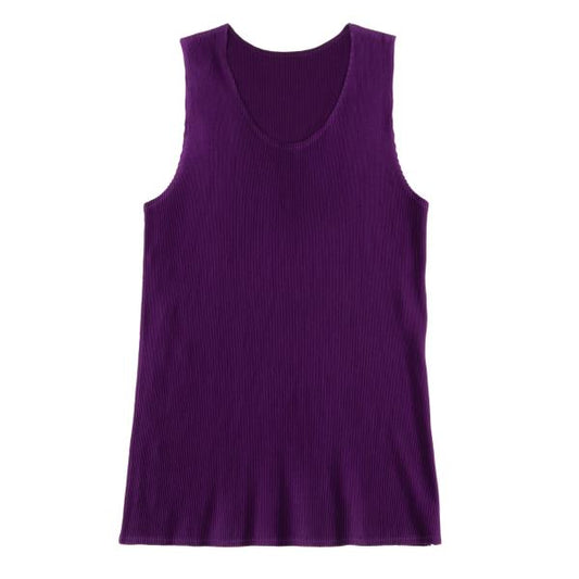 PLEATS PLEASE Mist Pleats Tank Top Purple Size 3
