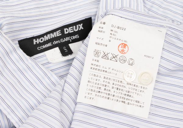 COMME des GARCONS HOMME DEUX Sleeve Check Shirt Blue Size S