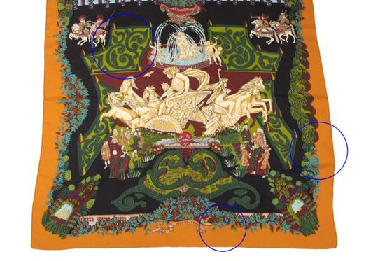 HERMES Carré 90 "King's Scarf Orange