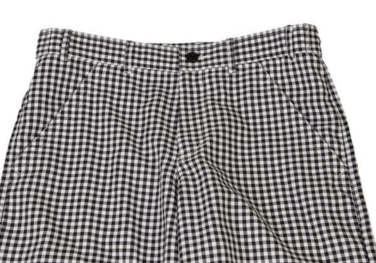 BLACK COMME des GARCONS Poly Gingham Black White Pants Size M