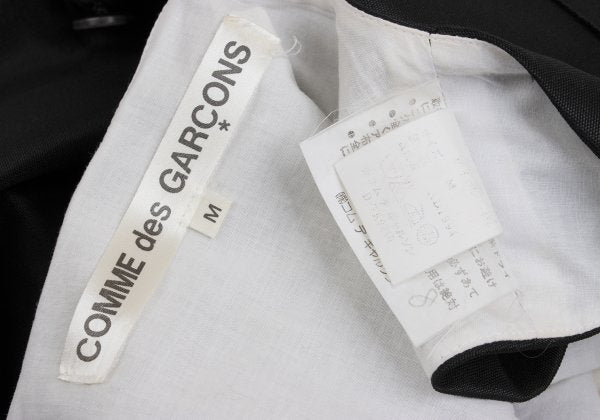 COMME des GARCONS Wool Poly Drape Dress Black Size M