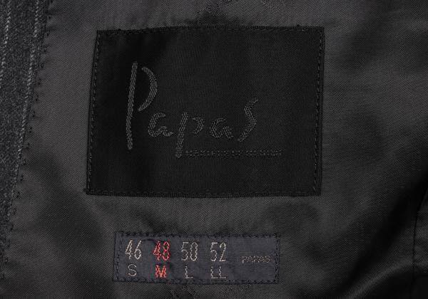 Papas Wool Stripe Jacket Charcoal Gray Size M