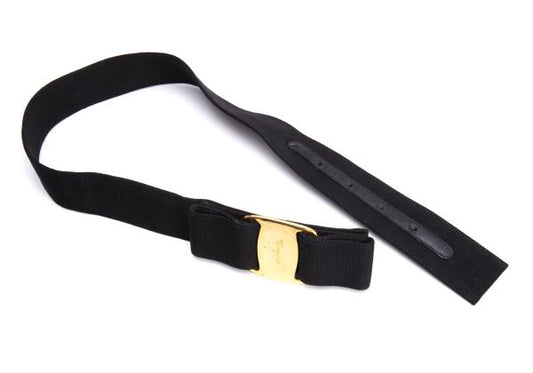 Salvatore Ferragamo Ribbon Belt Black