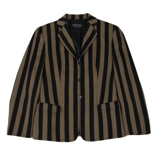 GIORGIO ARMANI Wool Stripe 3-Button Jacket Beige Size 40