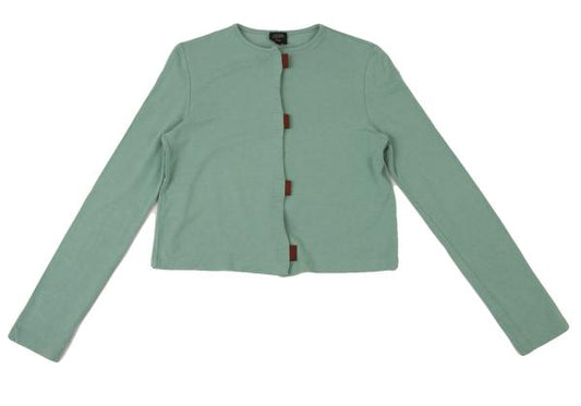 Jean Paul GAULTIER FEMME Front Tape Cardigan Mint Size 40