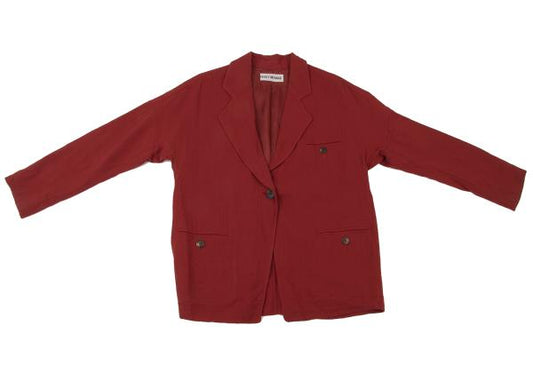 ISSEY MIYAKE Red 1-Button Wool Jacket Size M