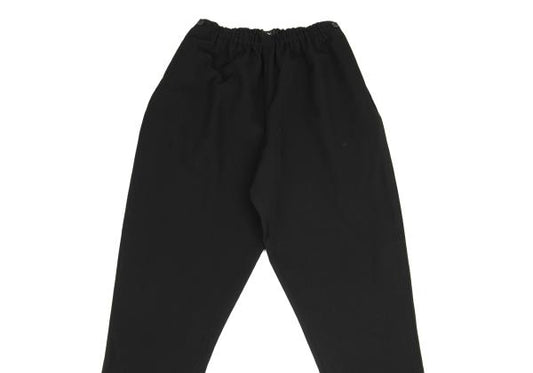 Y's Wool Gabardine Hem Button Tapered Pants Black Size M