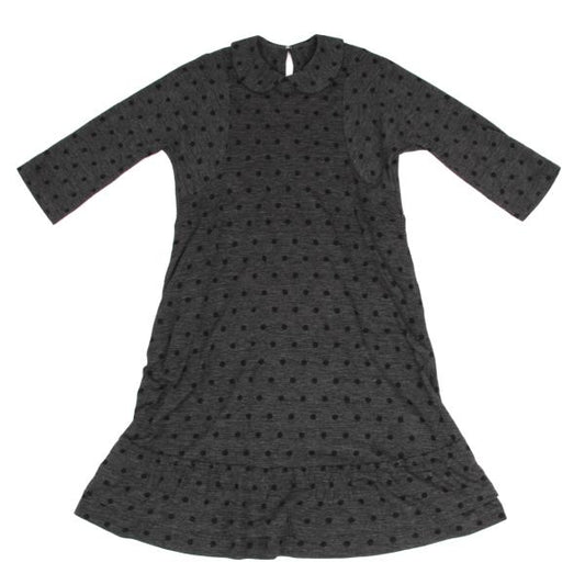 COMME des GARCONS Wool Blend Dot Dolman Dress Gray Size S