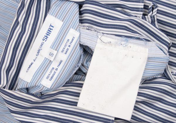 COMME des GARCONS SHIRT Cut-Off Stripe SS Shirt Multi Size S