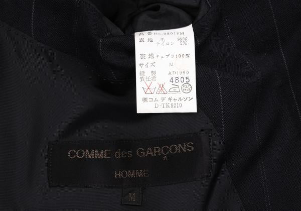 COMME des GARCONS HOMME Pinstripe Wool 2B Jacket Navy Size M