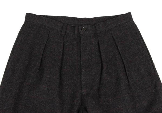 COMME des GARCONS Wool Melange Check 2-Tuck Pants Size S