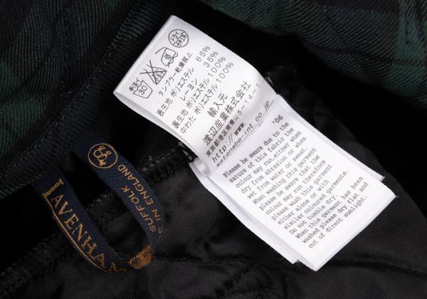 LAVENHAM Tartan Check Quilted Jacket Green Size M