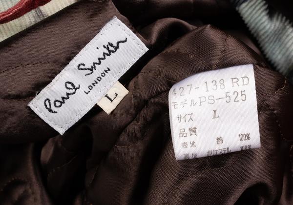 Paul Smith LONDON Transfer Print Corduroy Coat Red Size L