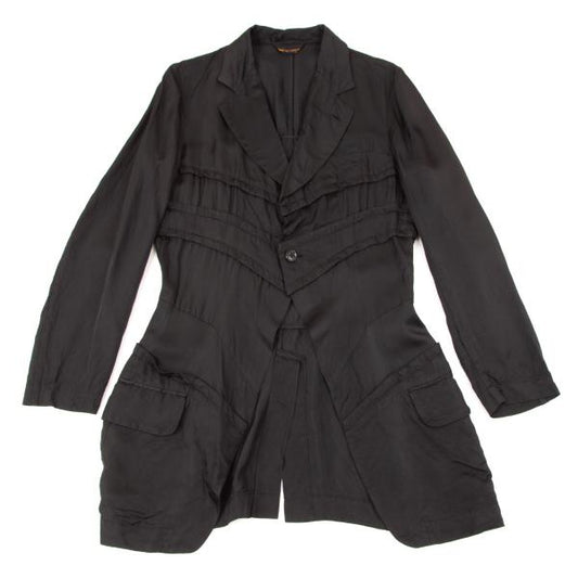 COMME des GARCONS Cupro Panel Long Jacket Black Size M