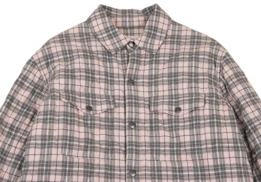 Papas Quilted Check Padded Jacket Gray Size L