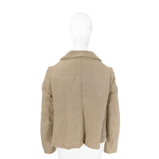 COMME des GARCONS 2013 S/S Beige Gold Linen Jacket Size XS