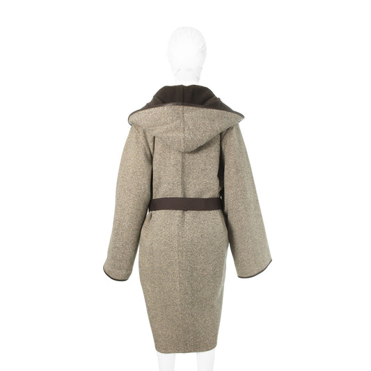 Hermes HERMÈS Cashmere Coat Brown Size 40