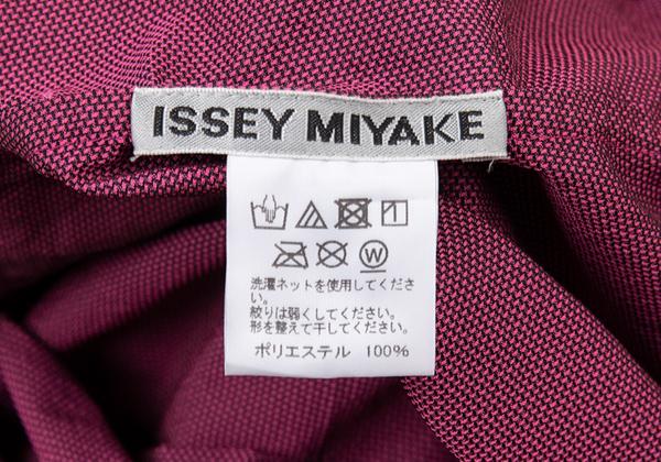 ISSEY MIYAKE 19SS Poly High-Neck Cinched Dress Pink Size 2