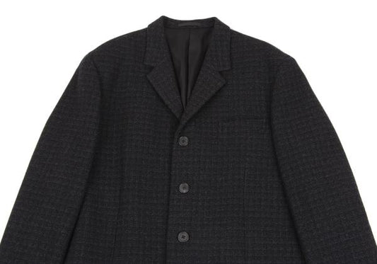 Y's for men Wool Shadow Checker Jacket Navy Size S