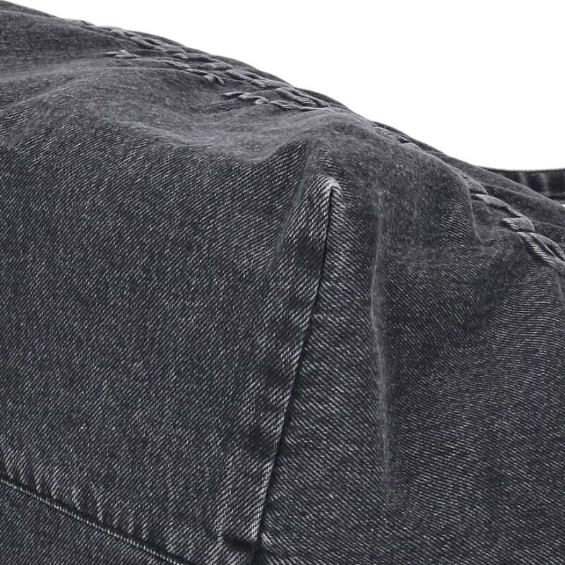ALEXANDER WANG Embossed Logo Denim Tote Bag Black