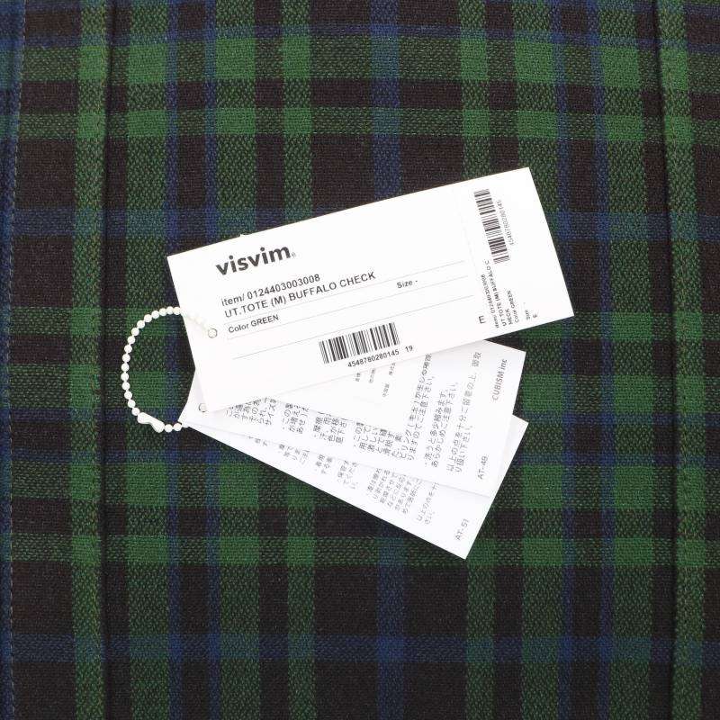 VISVIM 24AW UT.TOTE (M) Buffalo Check Tote Bag Size ONE SIZE