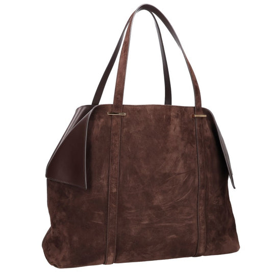 Salvatore Ferragamo Suede Leather Bag Brown Size ONE SIZE