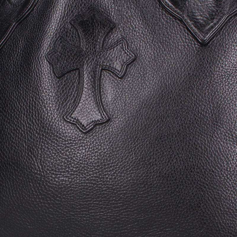 Chrome Hearts FS Tote Cross Patch Leather Bag Size ONE Black