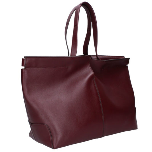 TODS Di Bag Folio Leather Tote Bag Bordeaux Size ONE SIZE