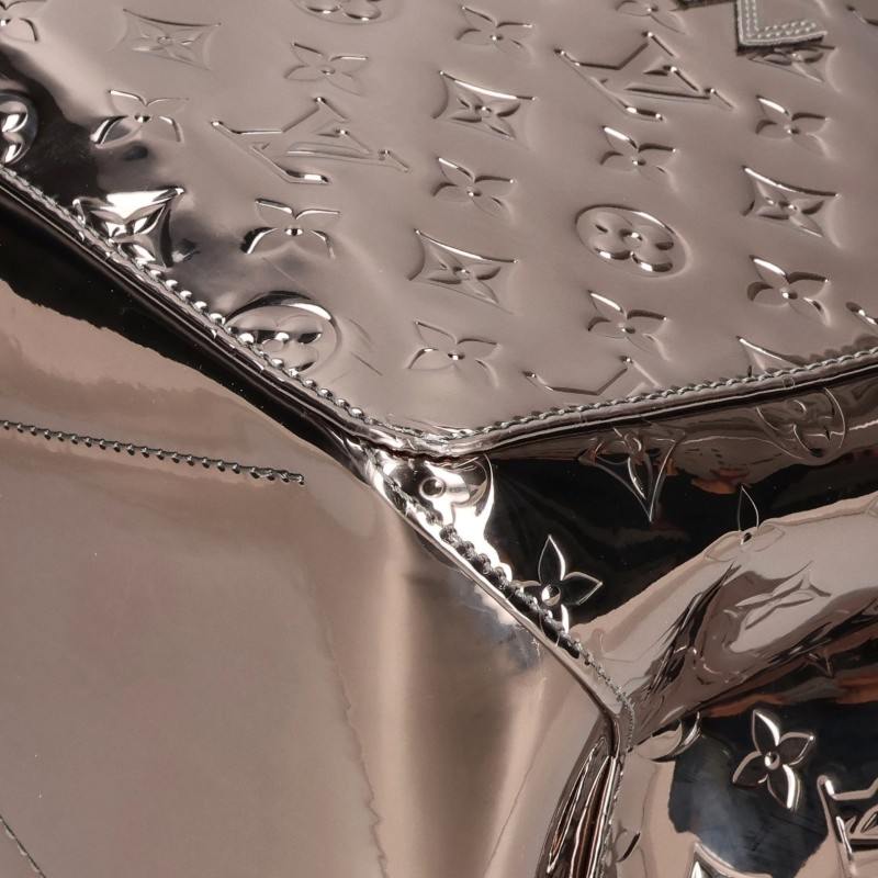 LOUISVUITTON Monogram Shopper Tote Bag Silver Size MM