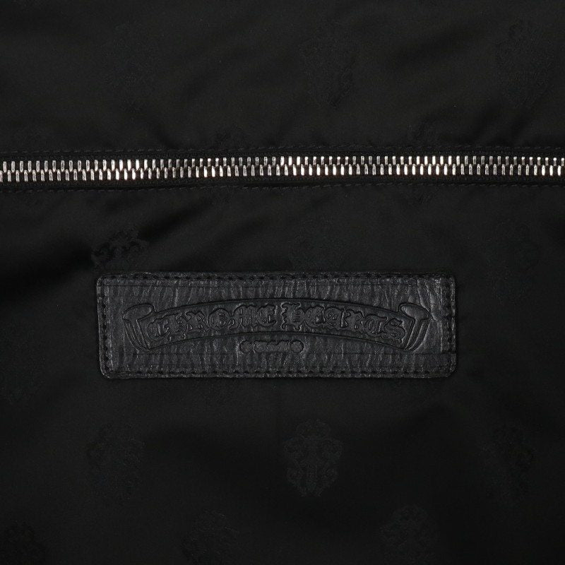 Chrome Hearts 3 Cemetery Leather Tote Bag Black