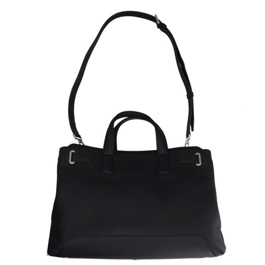 DIOR Normandie Medium Leather 2WAY Tote Bag Black