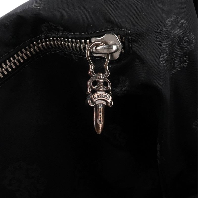 Chrome Hearts Cemetery Cross Patch Leather Tote Bag