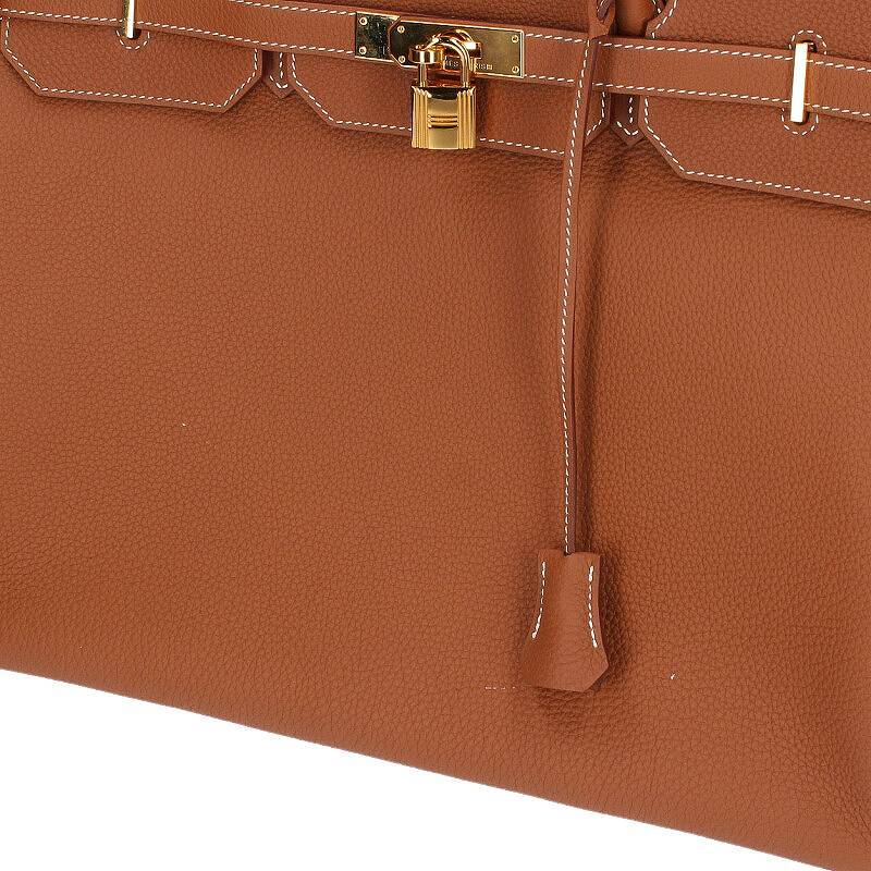 HERMES Birkin 40 X Stamp Gold Hardware Handbag Size ONE SIZE