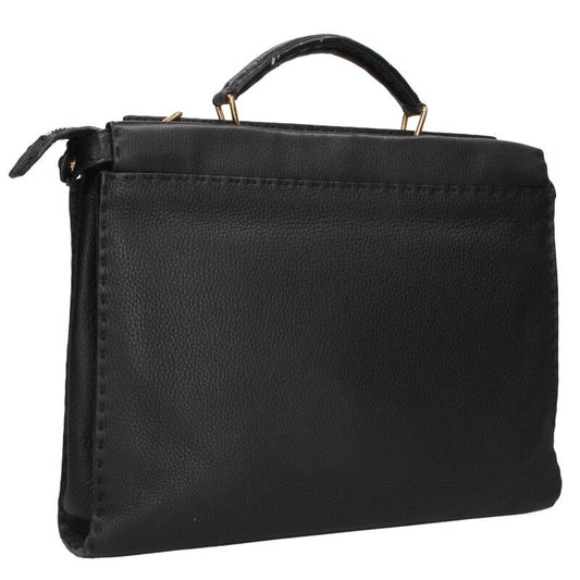 FENDI Peekaboo Fit Selleria Croc Leather Trim Size ONE SIZE