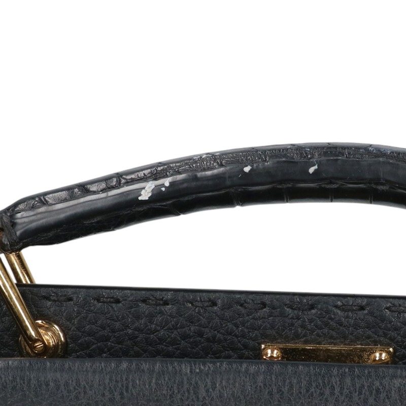 FENDI Peekaboo Fit Selleria Croc Leather Trim Size ONE SIZE