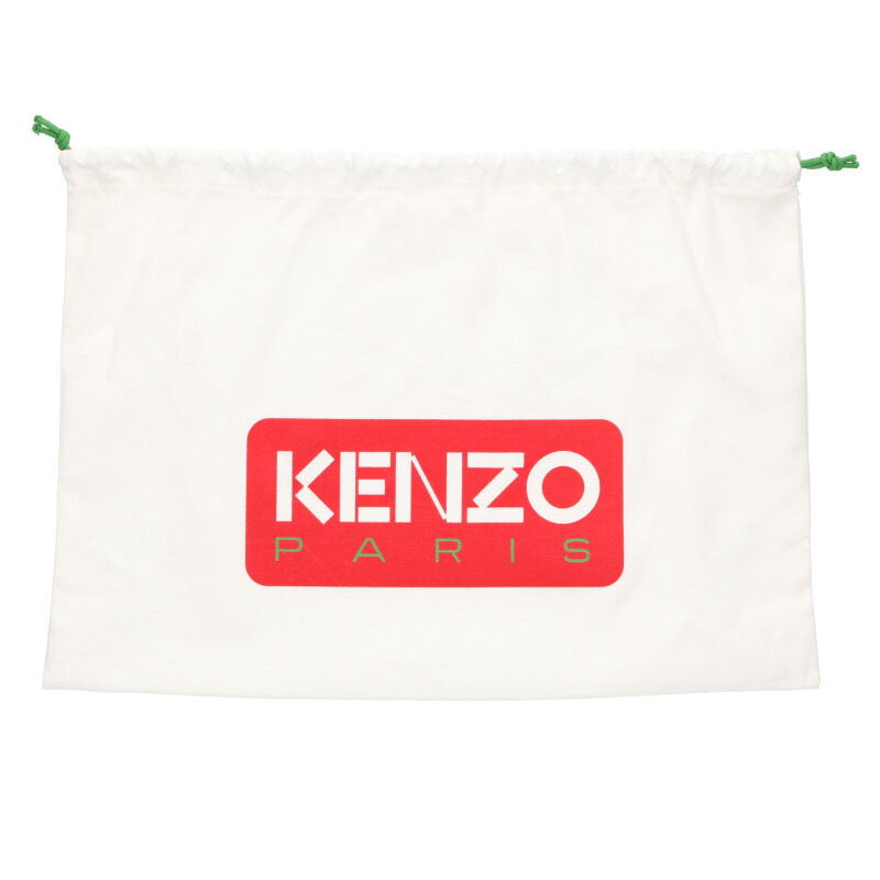 KENZO Furoshiki White Brown Flap Leather 2-Way Size ONE SIZE