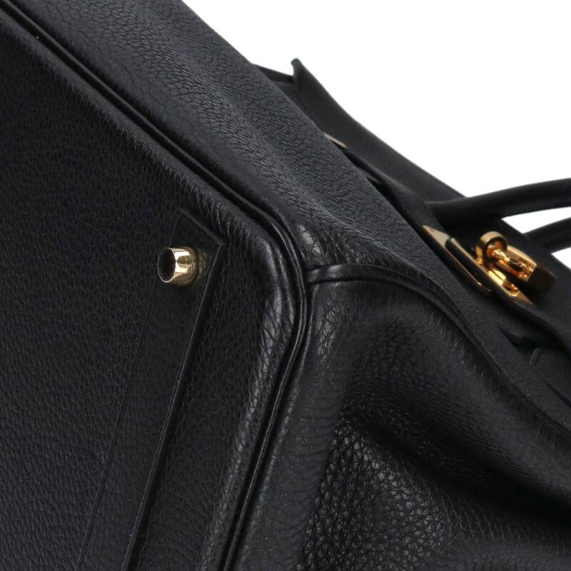 HERMES Birkin 40 Togo Leather GHW Black/Gold Size ONE SIZE