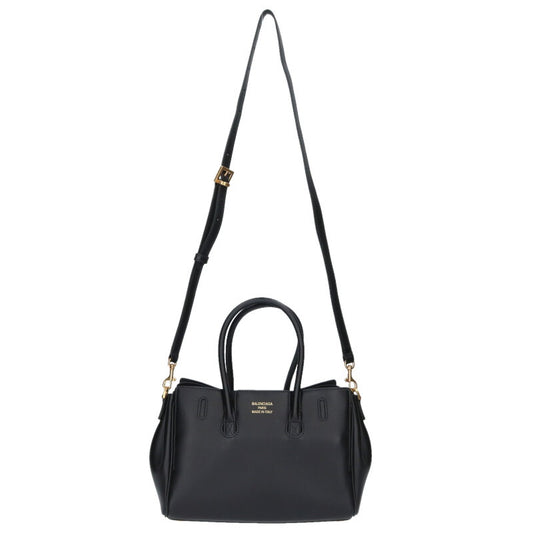 BALENCIAGA BEL AIR MINI Leather Black Gold Handbag Size ONE SIZE