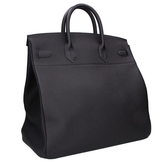 HERMES Haut a Courroies 40 Togo So Black Leather Bag Size 40