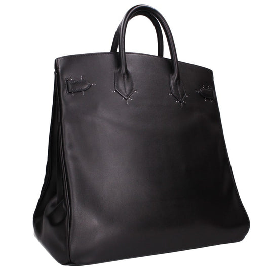 HERMES Haut a Courroies 40 Evergrain Leather Handbag