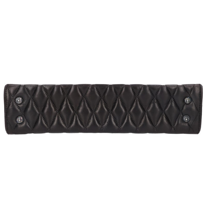 Chrome Hearts Black Leather Handbag