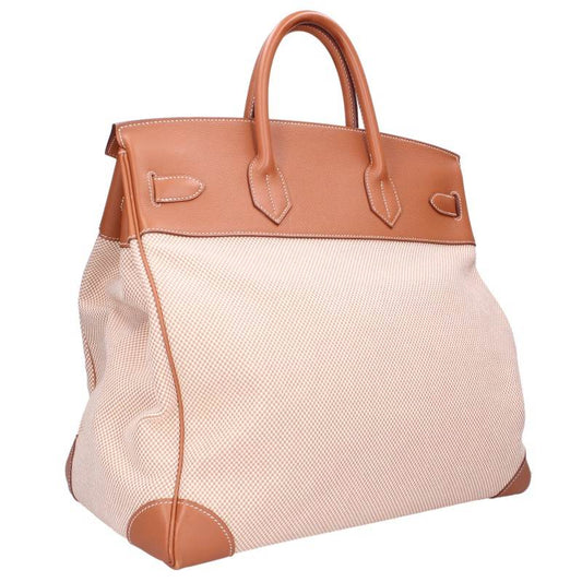 HERMES Haut à Courroies 40 Ficelle Toile Barenia Bag