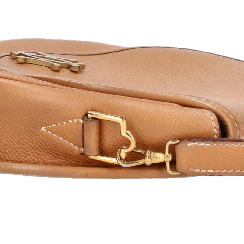 HERMES Double H Courchevel Leather GHW Bag Size ONE SIZE