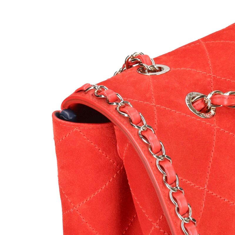 CHANEL Matelassé Classic Double Flap Red/Gold Size ONE SIZE